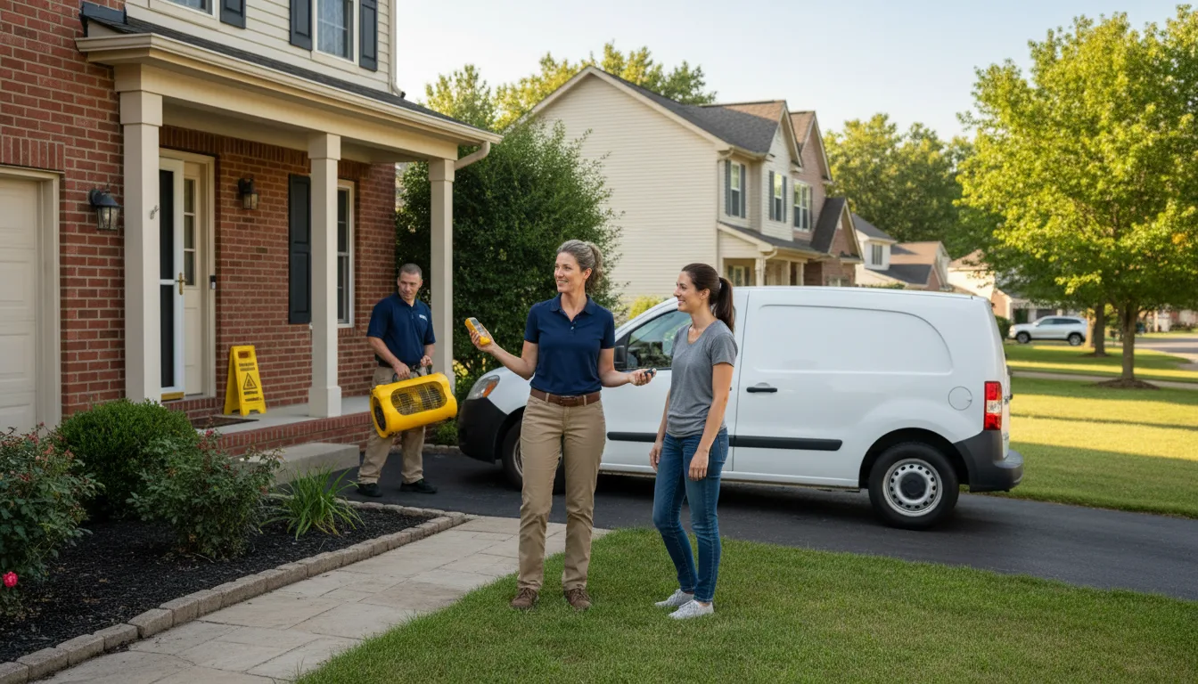 Residential water damage restoration in Pomerene, AZ